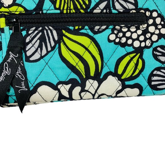 Vera Bradley Trifold Wallet Crossbody Purse Hipster Rumba Clutch Blue Retired - Picture 9 of 16